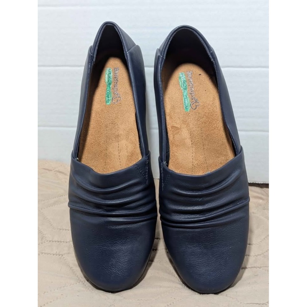 Baretraps Piper Slip On Flats Womens 8 Navy Blue Memory Foam Comfort